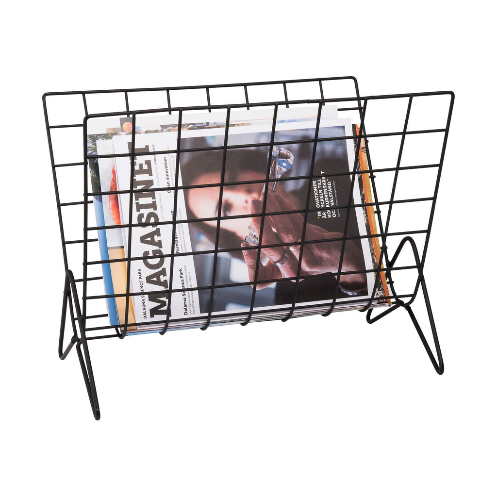 Dorre Aneby Tidningsställ svart smidestråd 38*25*30 cm-Holykitchen