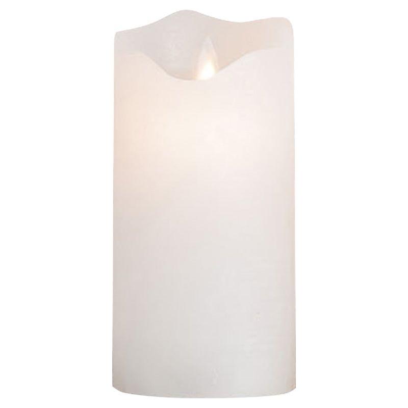 Dorre Elvira Ledljus vit timer 4/8 levande låga 8*16,7 cm