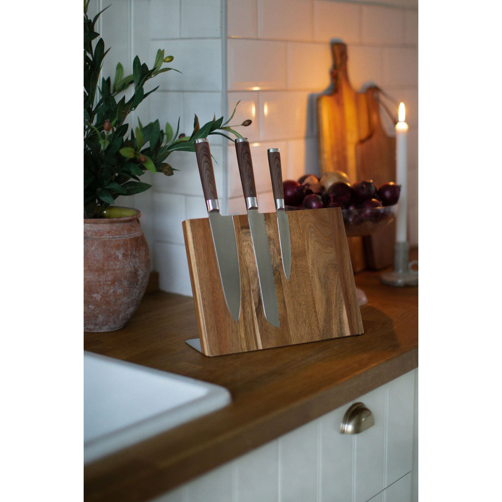 Dorre Hugo XL Knivställ Akacia Magnet 30x22,5 cm-Holykitchen