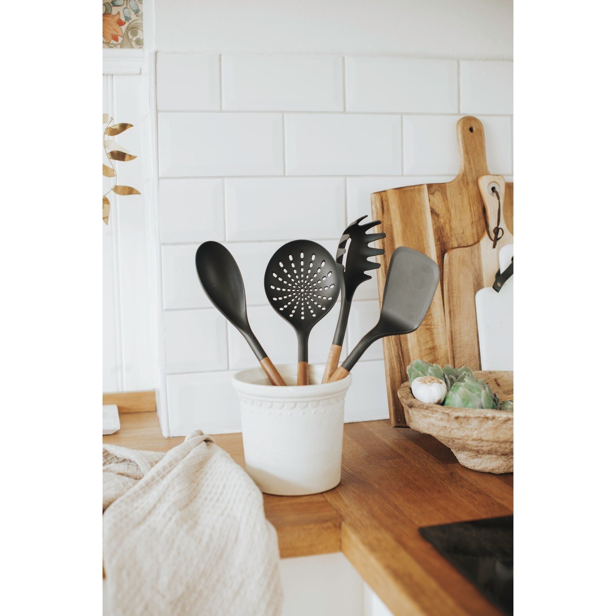 Dorre Korra Köksredskap 4 Delar Akacia-plast-Holykitchen