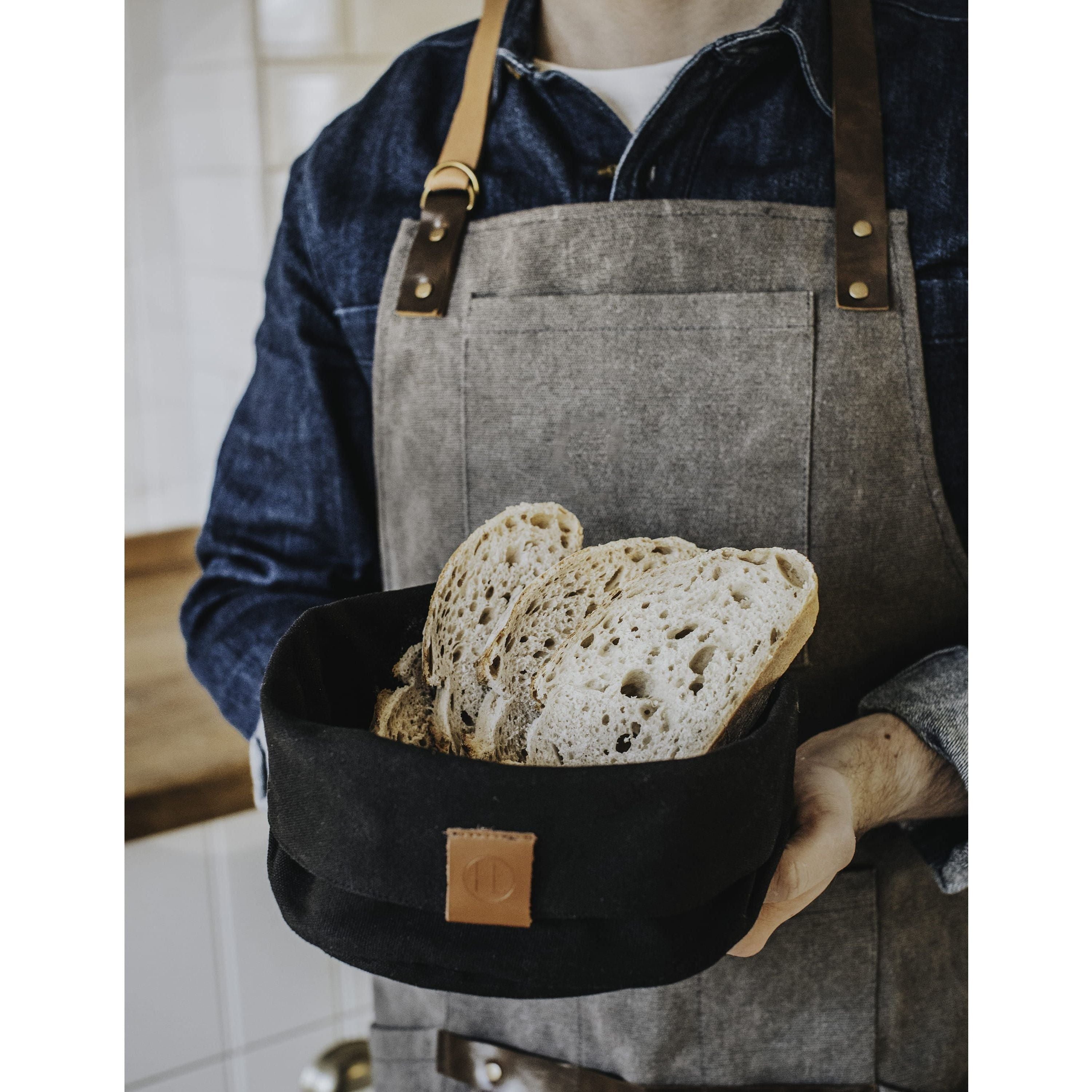 Dorre Brooke Brödkorg Tyg 21x16 cm Svart-Holykitchen