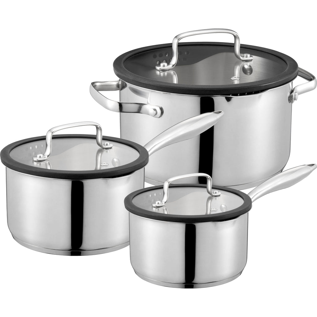 Dorre Karla Kastrullset Stål 3 Delar-Holykitchen