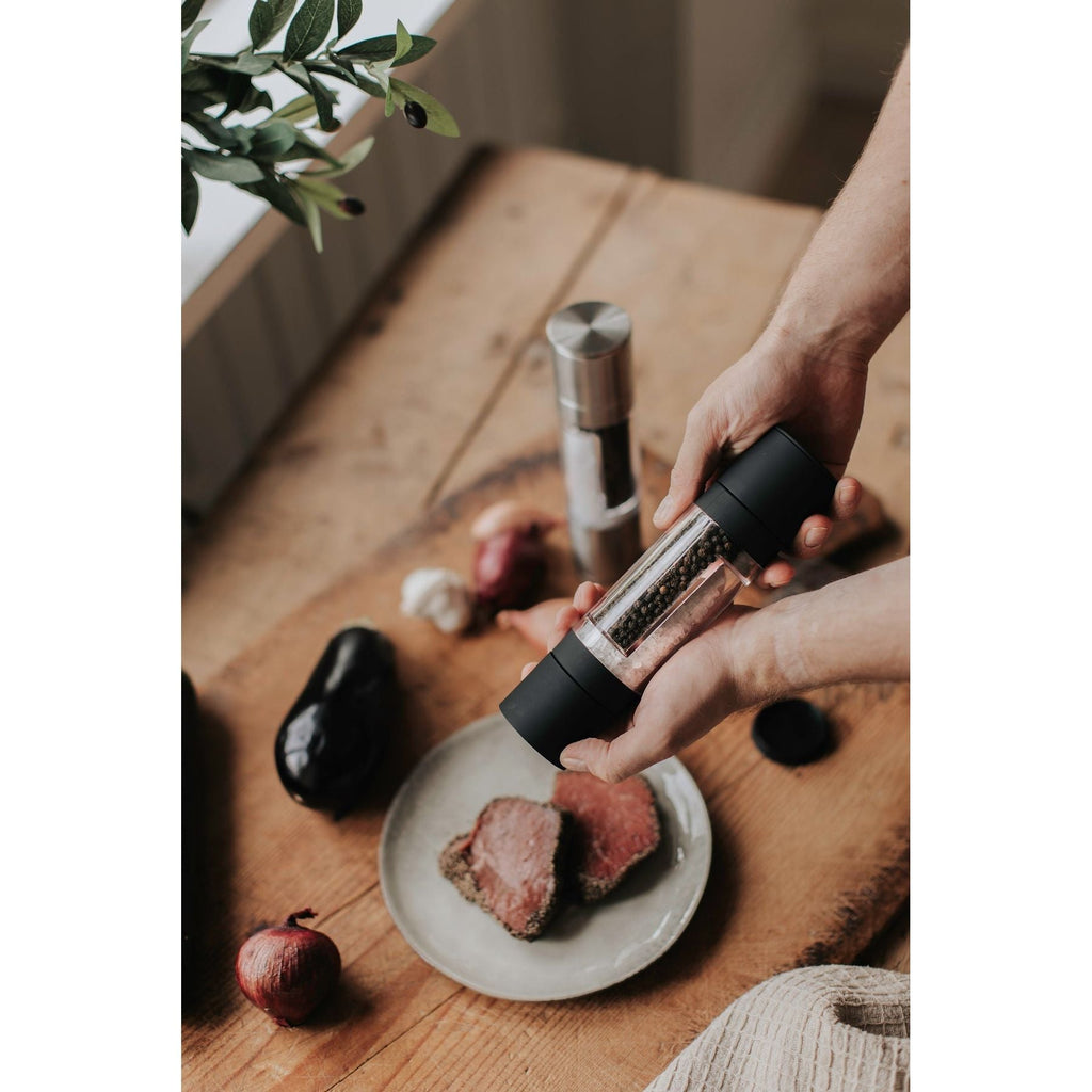 Dorre Krissi Kryddkvarn Svart 2-in-1 21*5,2 cm keramiskt malverk-Holykitchen