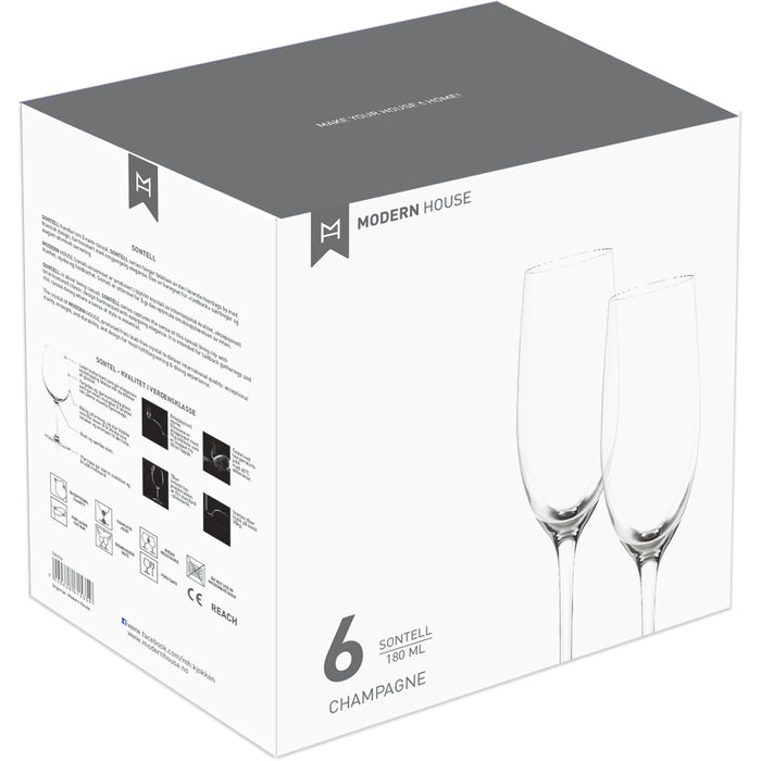 Modern House Sontell Champagneglas 6-pack 18 cl-Holykitchen