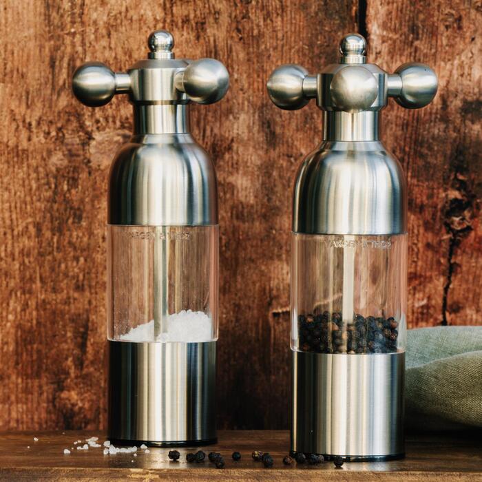 Vargen & Thor Axia Brukat stål Salt- & pepperkvarn