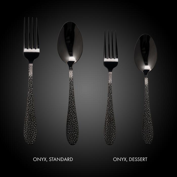 Vargen & Thor Frost Onyx Dessertbestikk 8 deler