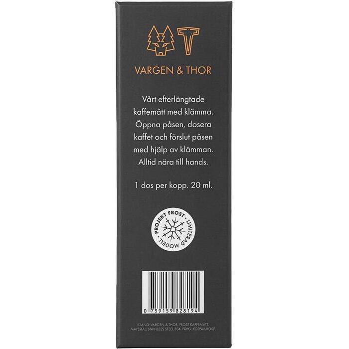 Vargen & Thor Frost Koppar kaffesked med klämma – 20 ml