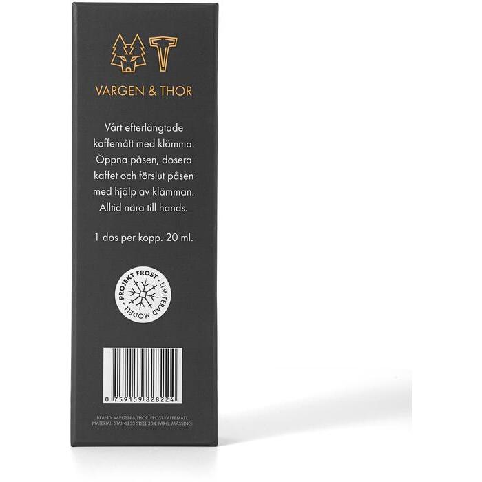 Vargen & Thor Frost Mässing Kaffesked m/klemme - 20 ml