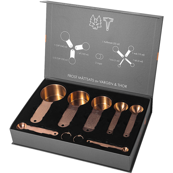 Vargen & Thor Frost Koppar måttskedar – 7 st (upp till 240 ml)