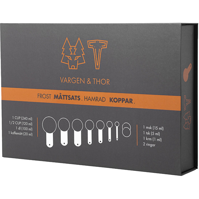 Vargen & Thor Frost Koppar måttskedar – 7 st (upp till 240 ml)