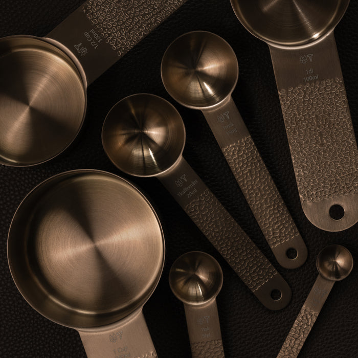 Vargen & Thor Frost Koppar måttskedar – 7 st (upp till 240 ml)