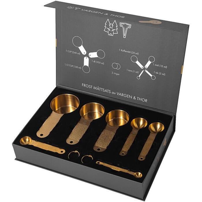 Vargen & Thor Frost Mässing måttskedar – 7 st (upp till 240 ml)