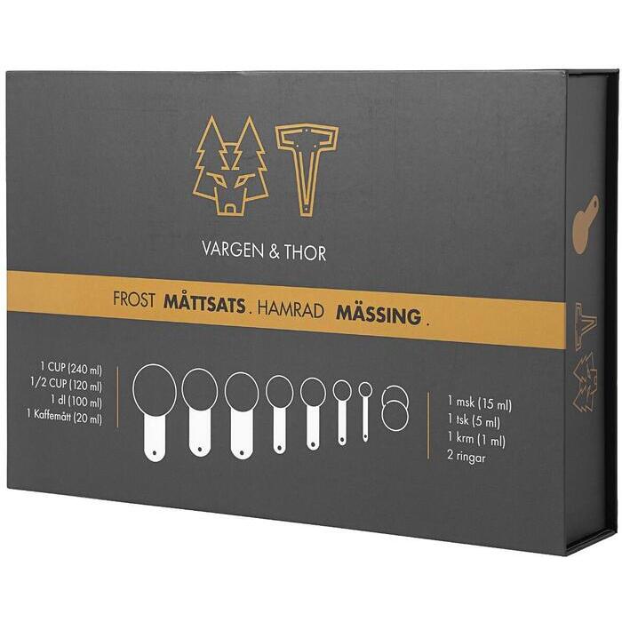 Vargen & Thor Frost Mässing måttskedar – 7 st (upp till 240 ml)