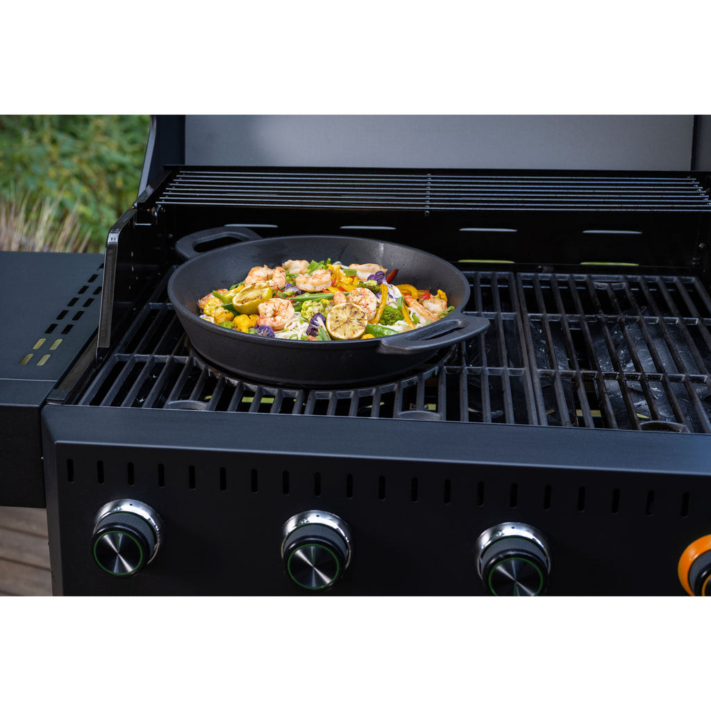 Mustang Wokpanna i gjutjärn Multigrill 30 cm-Holykitchen
