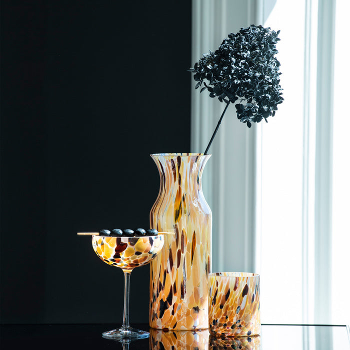 Magnor Swirl dricksglas/lykta brun multi 35 cl-Holykitchen