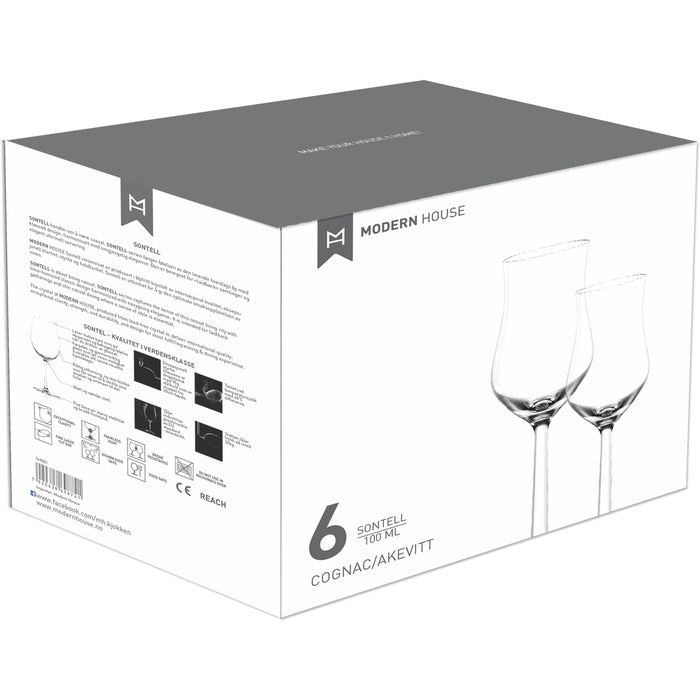 Modern House Sontell Cognacglas 6-pack 10 cl