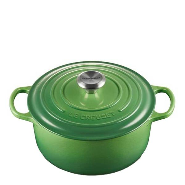 Le Creuset Signature gjutjärnsgryta rund 24 cm 4,2 L Bamboo Green-Holykitchen