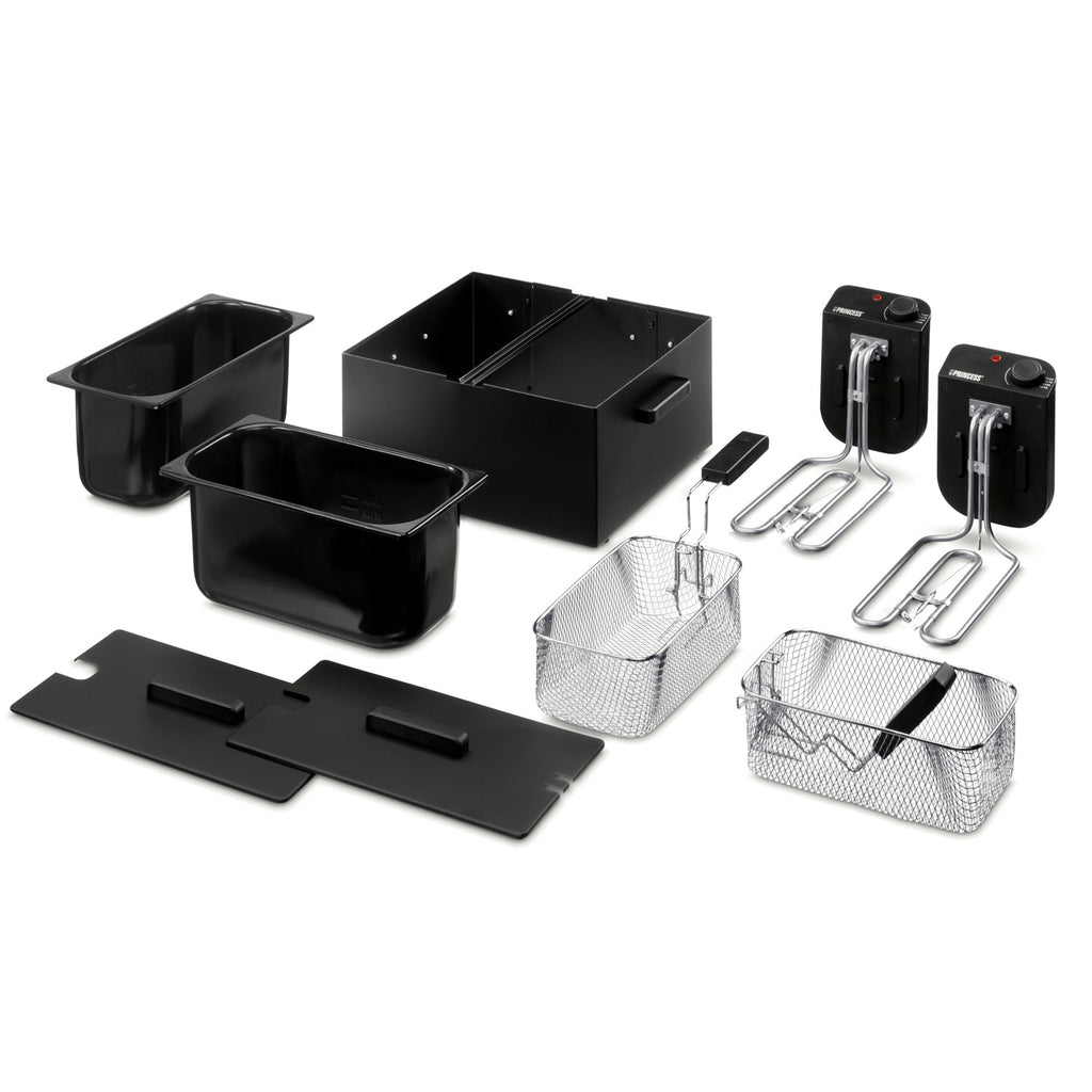 Princess Fritös Dubbel 2x3L 2x1800W Svart-Holykitchen