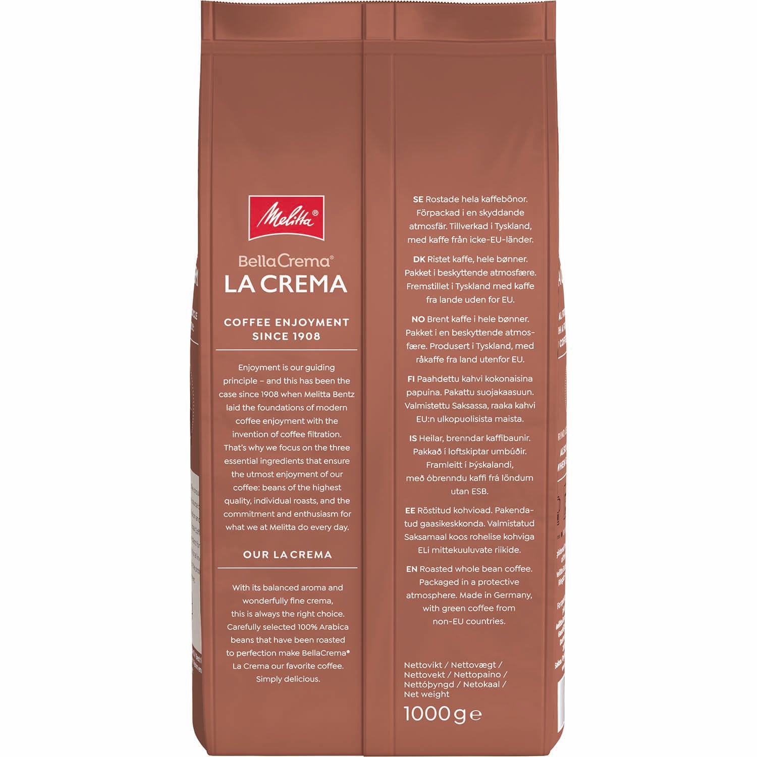 Melitta Bella Crema La Crema 1kg-Holykitchen