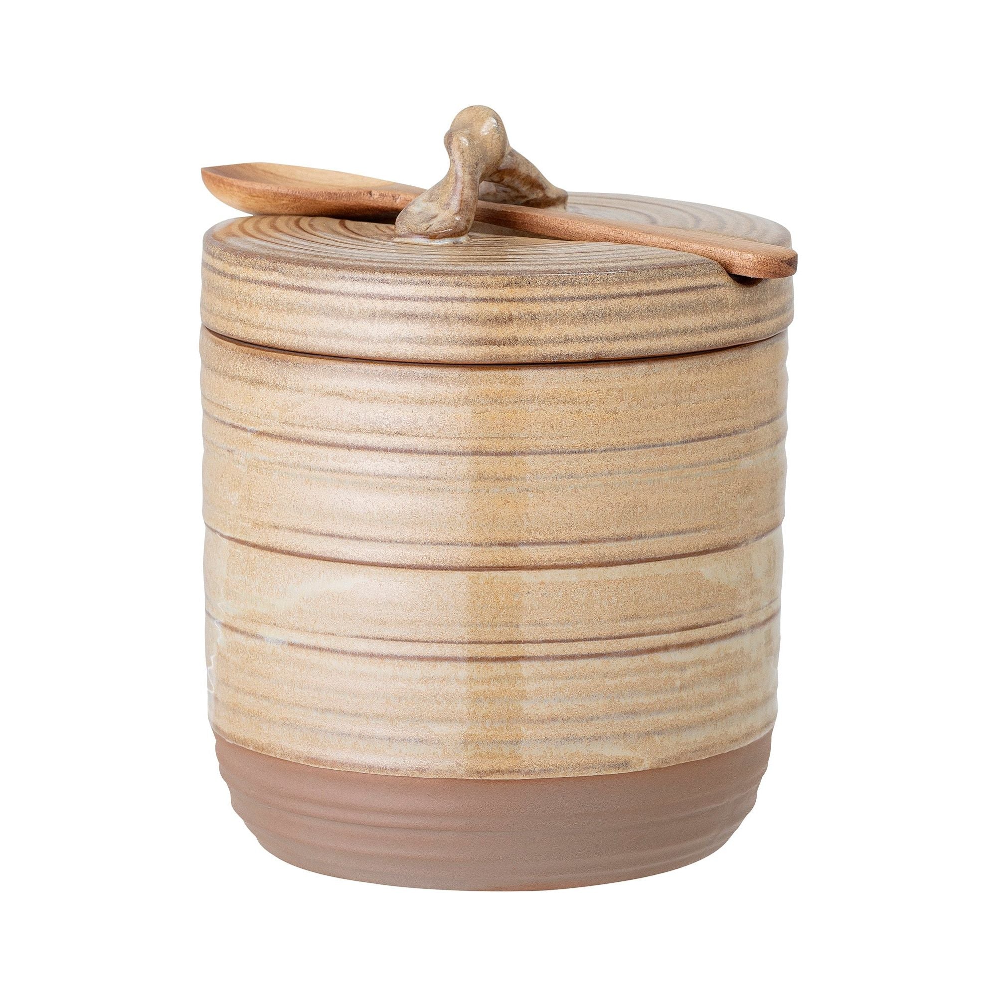 Creative Collection Moss Burk med Lock & Sked, Nature, Stengods