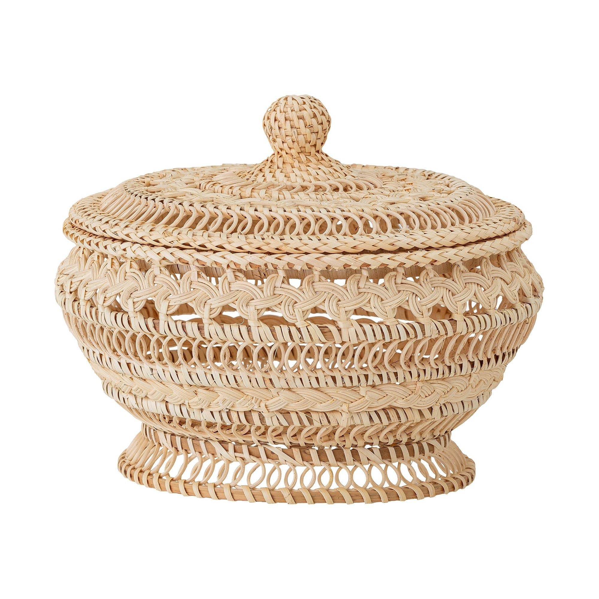 Bloomingville Nil Korg med Lock, Natur, Rattan