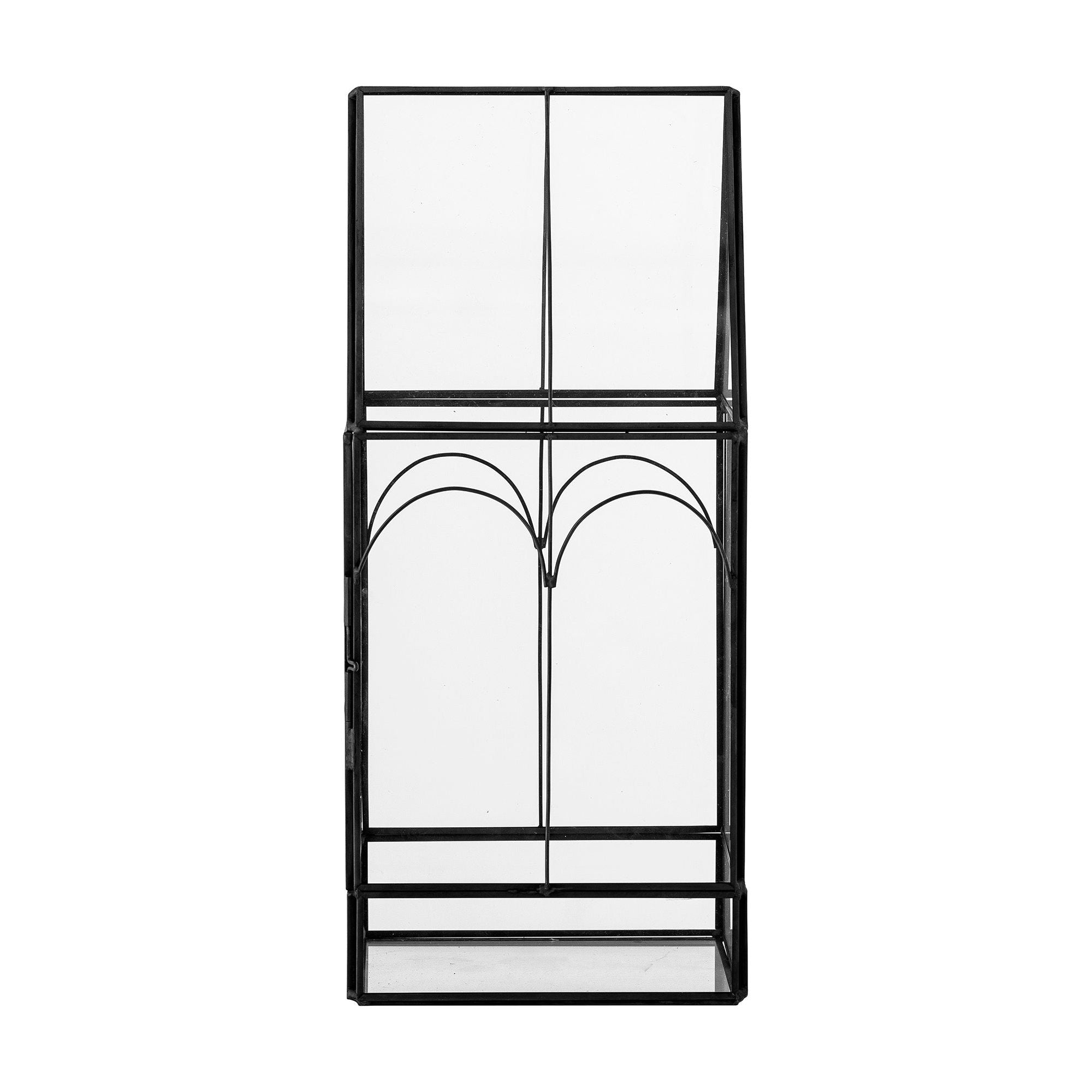 Bloomingville Ianto Displaylåda, Svart, Glas