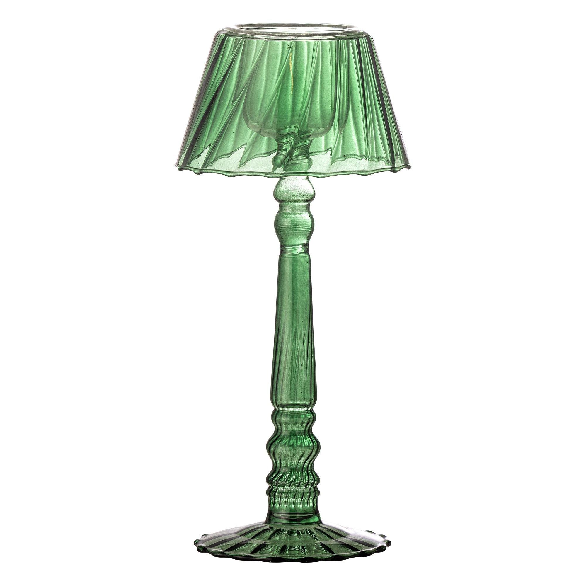 Bloomingville Cisco Ljusstake, Grön, Glas