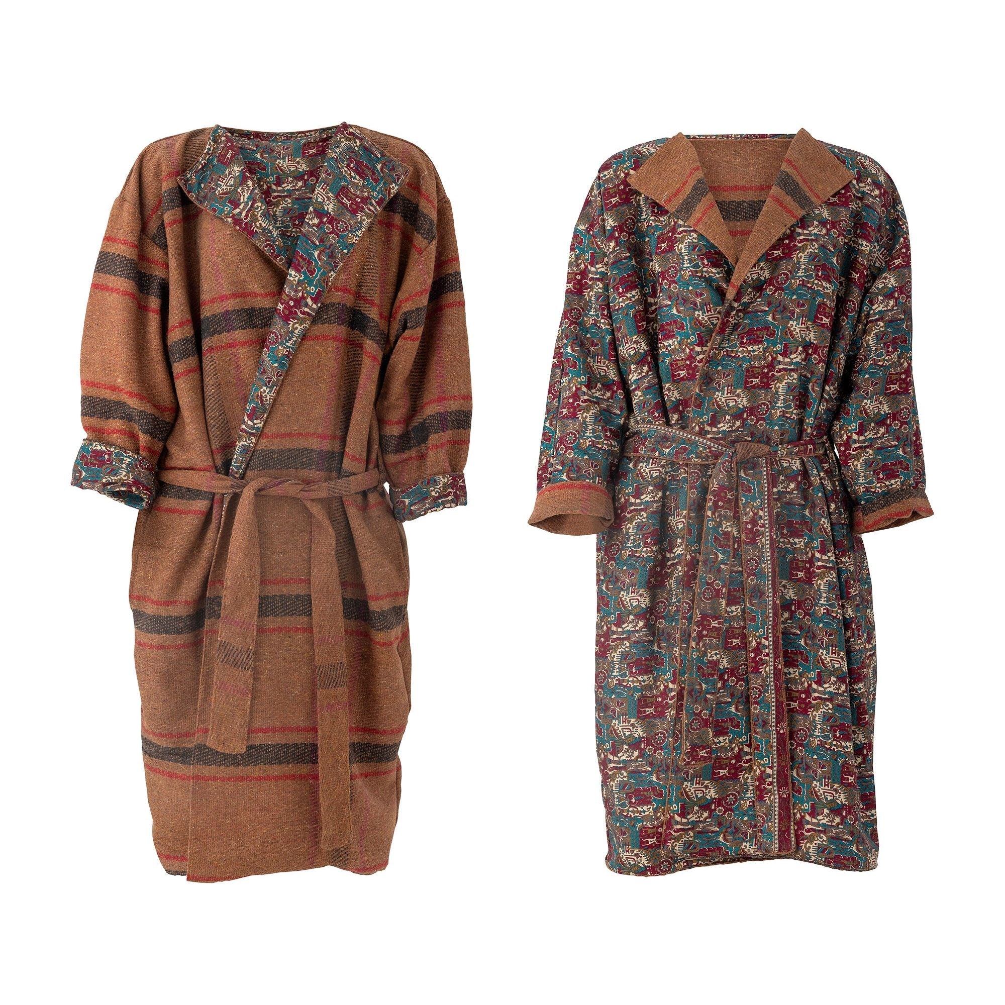 Creative Collection Rieti Kimono, Brun, Återvunnen