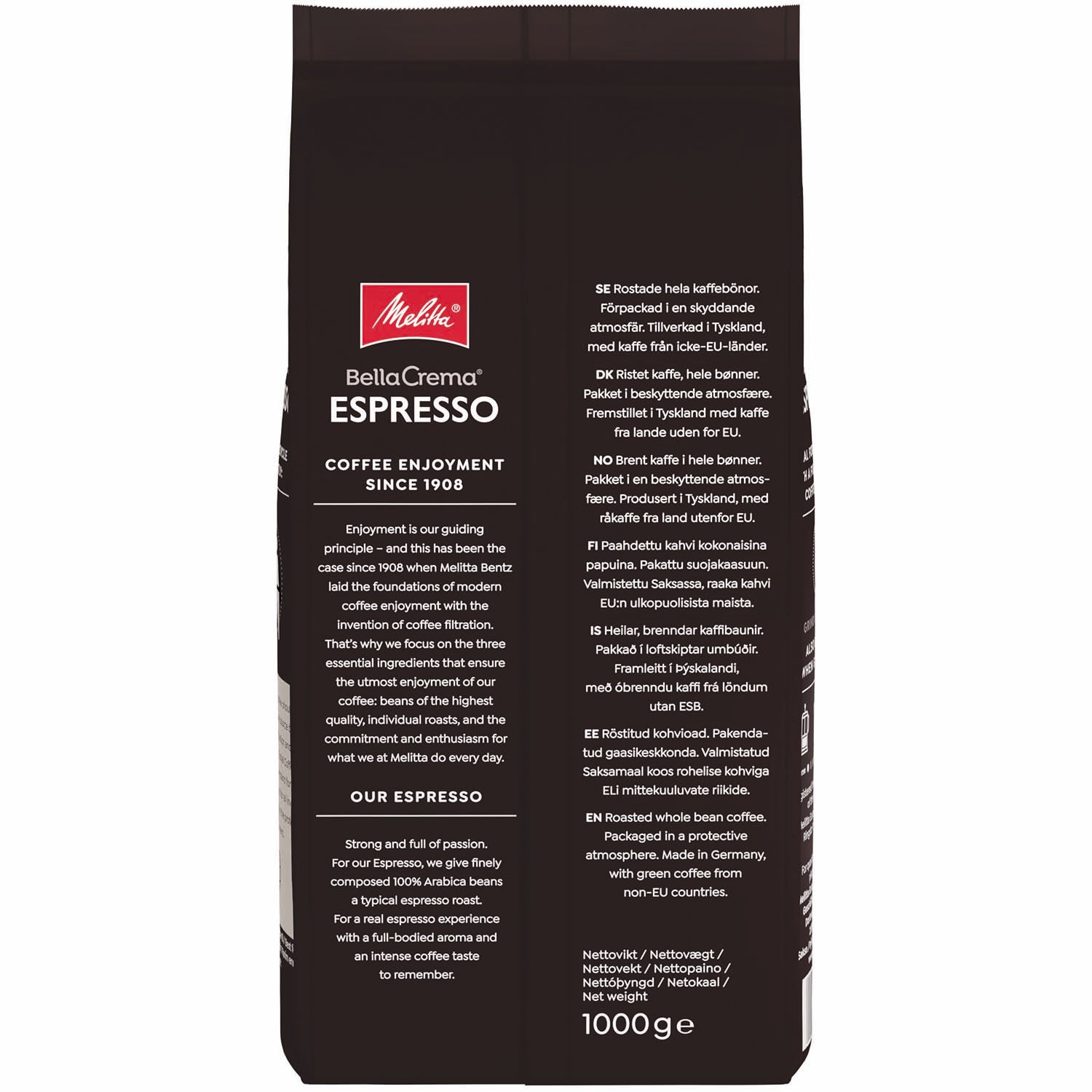 Melitta Bella Crema Espresso 1kg-Holykitchen