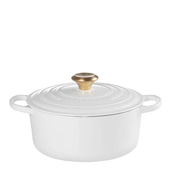 Le Creuset Signature Gjutjärnsgryta Rund 4,2 L Vit-Holykitchen