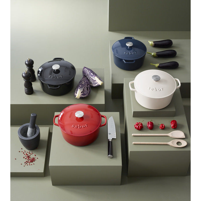 Sabor  Gjutjärnsgryta 6,7 L Svart