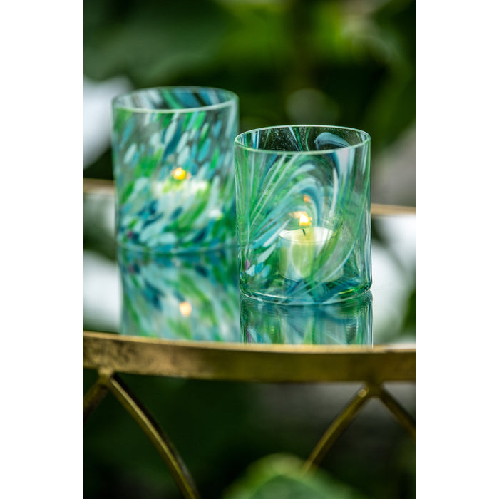 Magnor Swirl dricksglas/lykta grön multi 35 cl-Holykitchen