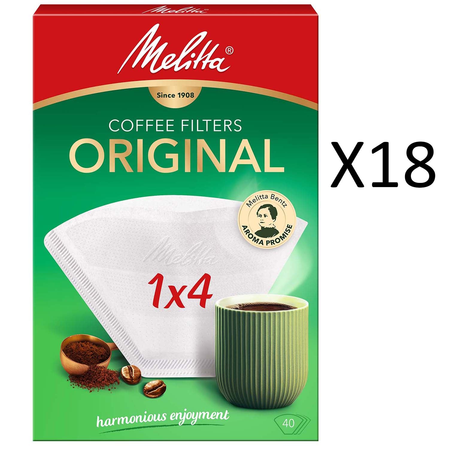 Melitta Kaffefilter 1x4 80pack (Obs 18st DFP)-Holykitchen