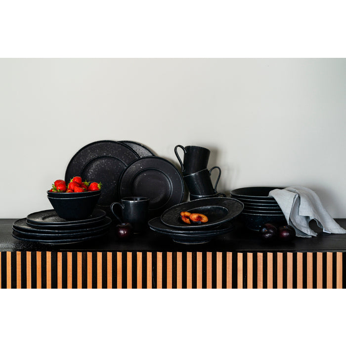 Modern House Black Satin Djup tallrik 27 cm-Holykitchen