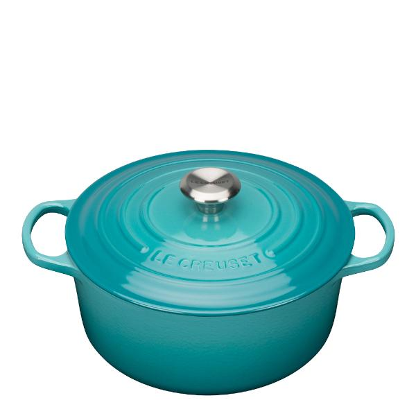 Le Creuset Signature gjutjärnsgryta rund 26 cm 5,3 L Caribbean-Holykitchen