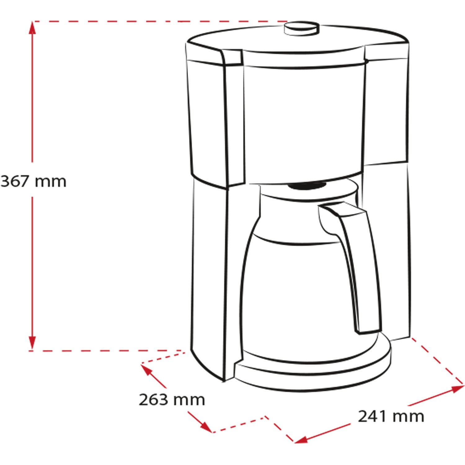 Melitta Termosbryggare LOOK 5.0 THERM TIMER, SVART-Holykitchen