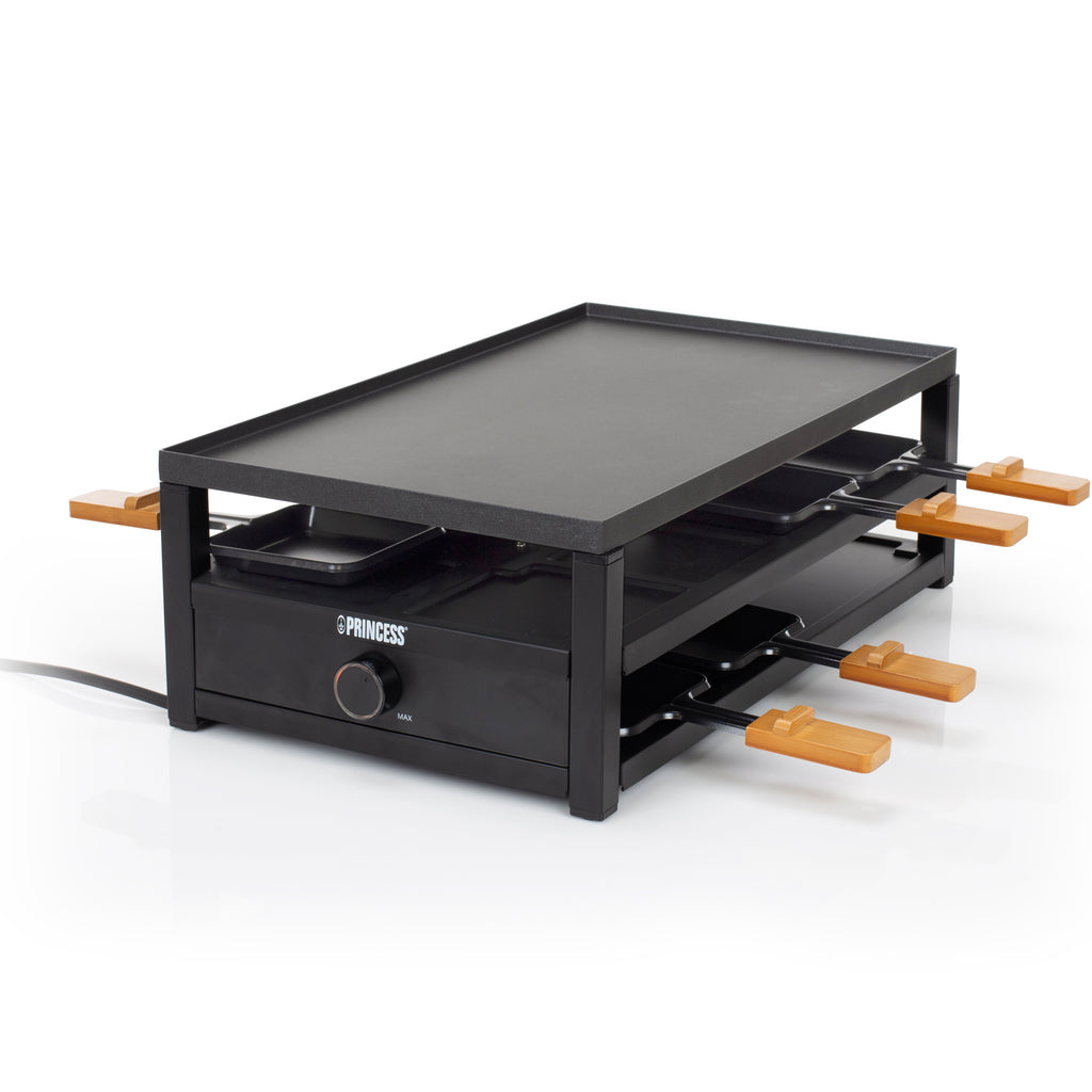 Princess Raclette 162655 Black Steel Raclette för 8pers.-Holykitchen