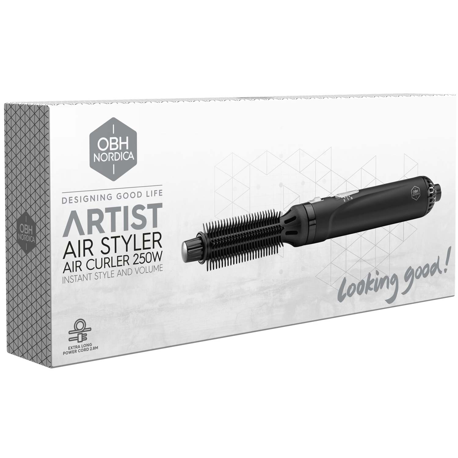 OBH Nordica Varmluftsborste Artist Air Curler Brush 250 W-Holykitchen