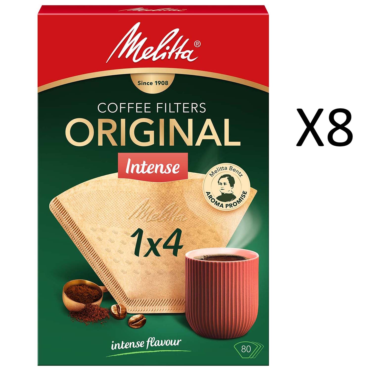 Melitta Kaffefilter Gourmet Intense 1X4 80P (8st DFP)-Holykitchen