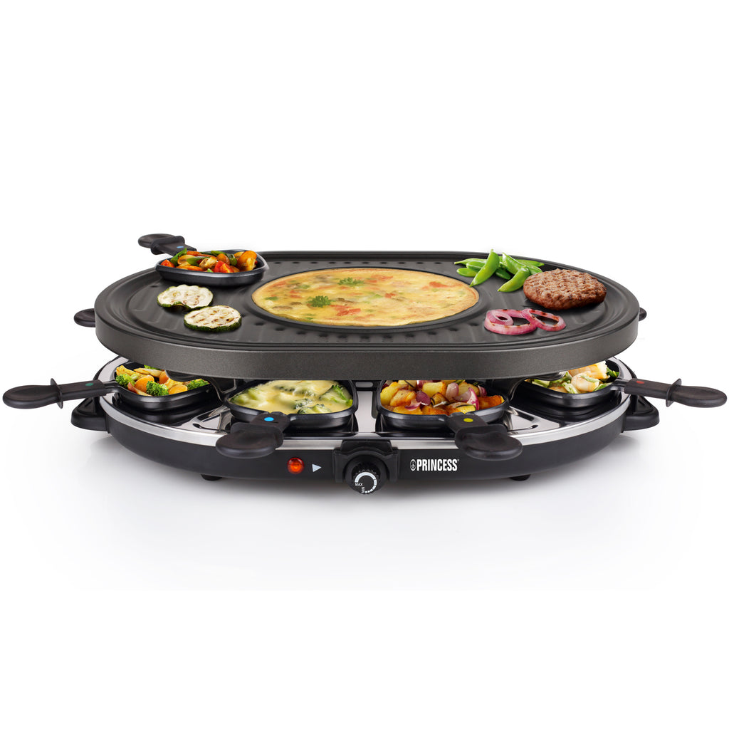 Princess Raclette 8 Oval Grill Party 162700 43X30cm grillplatta-Holykitchen