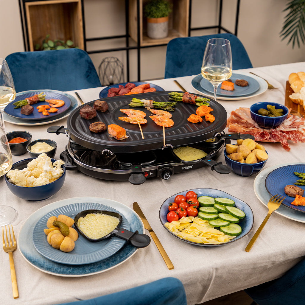 Princess Raclette 8 Oval Grill Party 162700 43X30cm grillplatta-Holykitchen