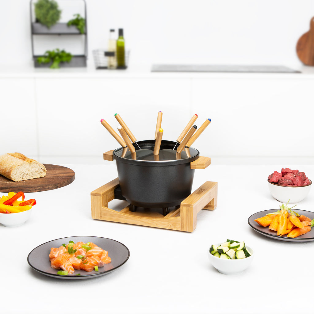 Princess Fondueset Pure Bamboo 173025 1,5l 8st pinnar-Holykitchen