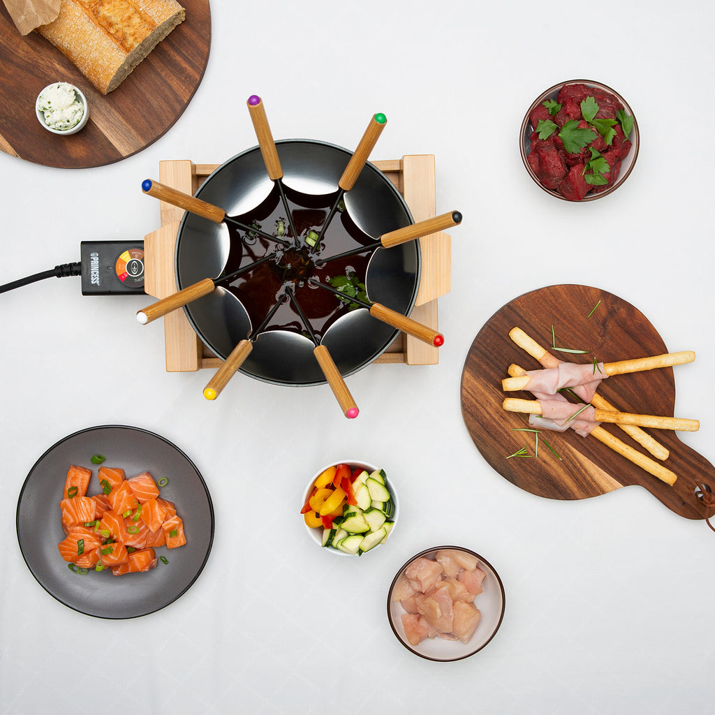 Princess Fondueset Pure Bamboo 173025 1,5l 8st pinnar-Holykitchen