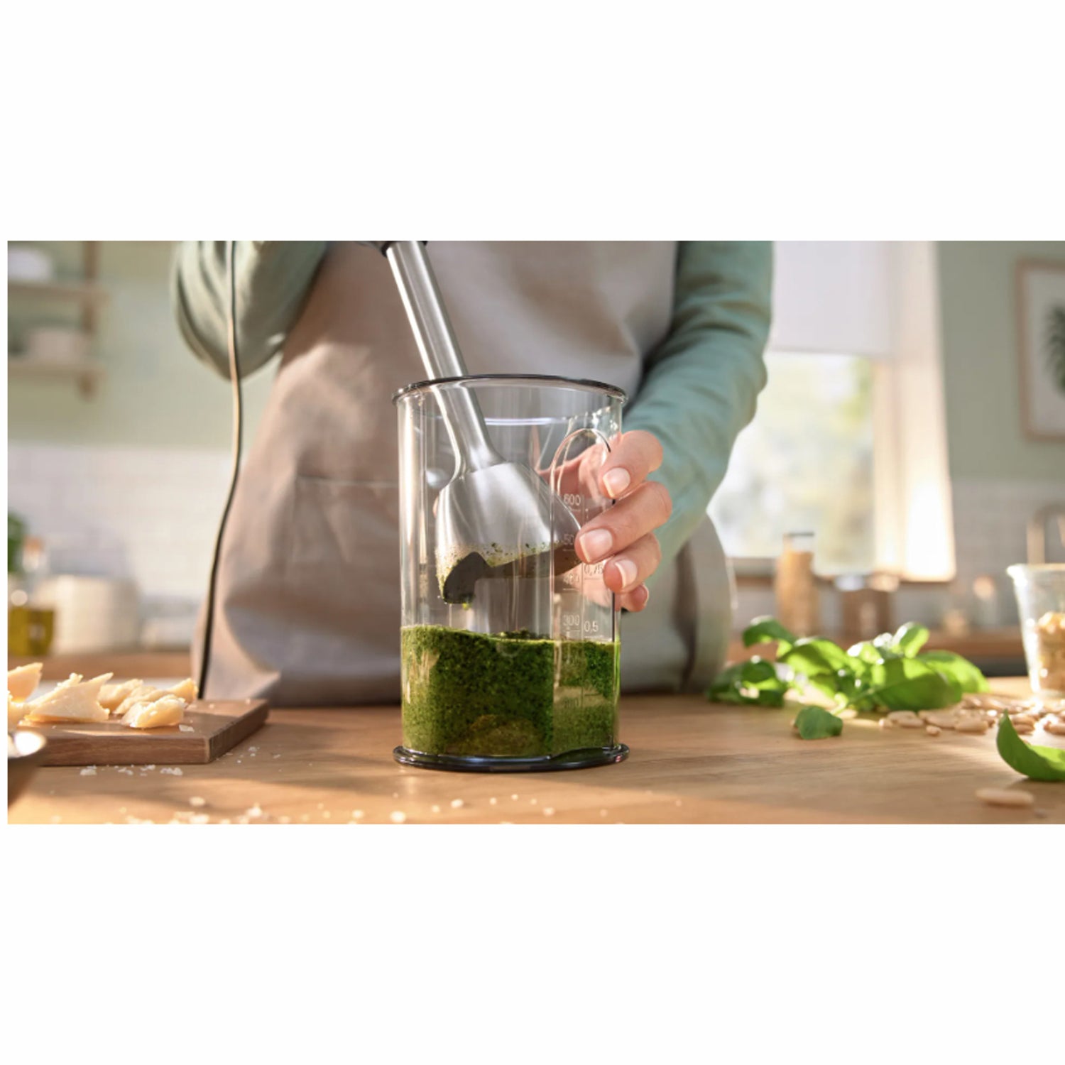 Bosch Stavmixer paket MSM4W220 inkl bunke & mini hack 800Watt