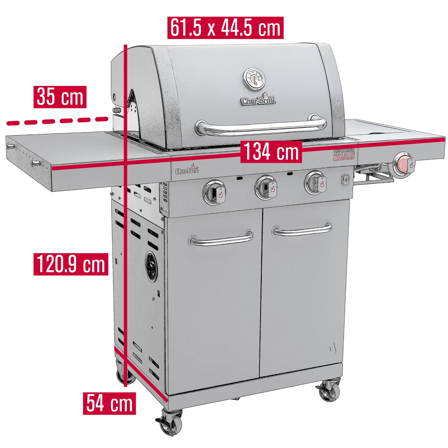 Char-Broil Gasolgrill Professional POWER EDITION 3 140984-Holykitchen