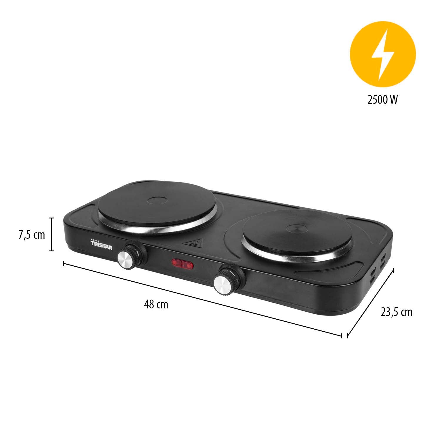 Tristar Kokplatta dubbel 2500W - KP-6152