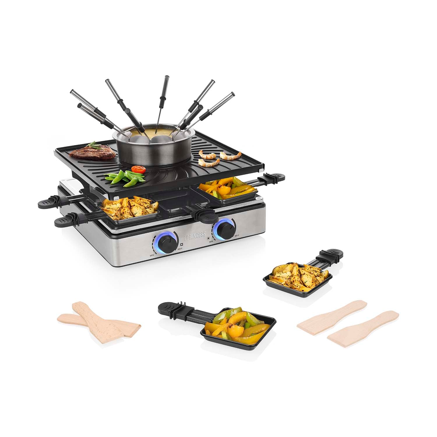 Princess Raclette & Fondue 162670 31X31cm 1700W 1,3l