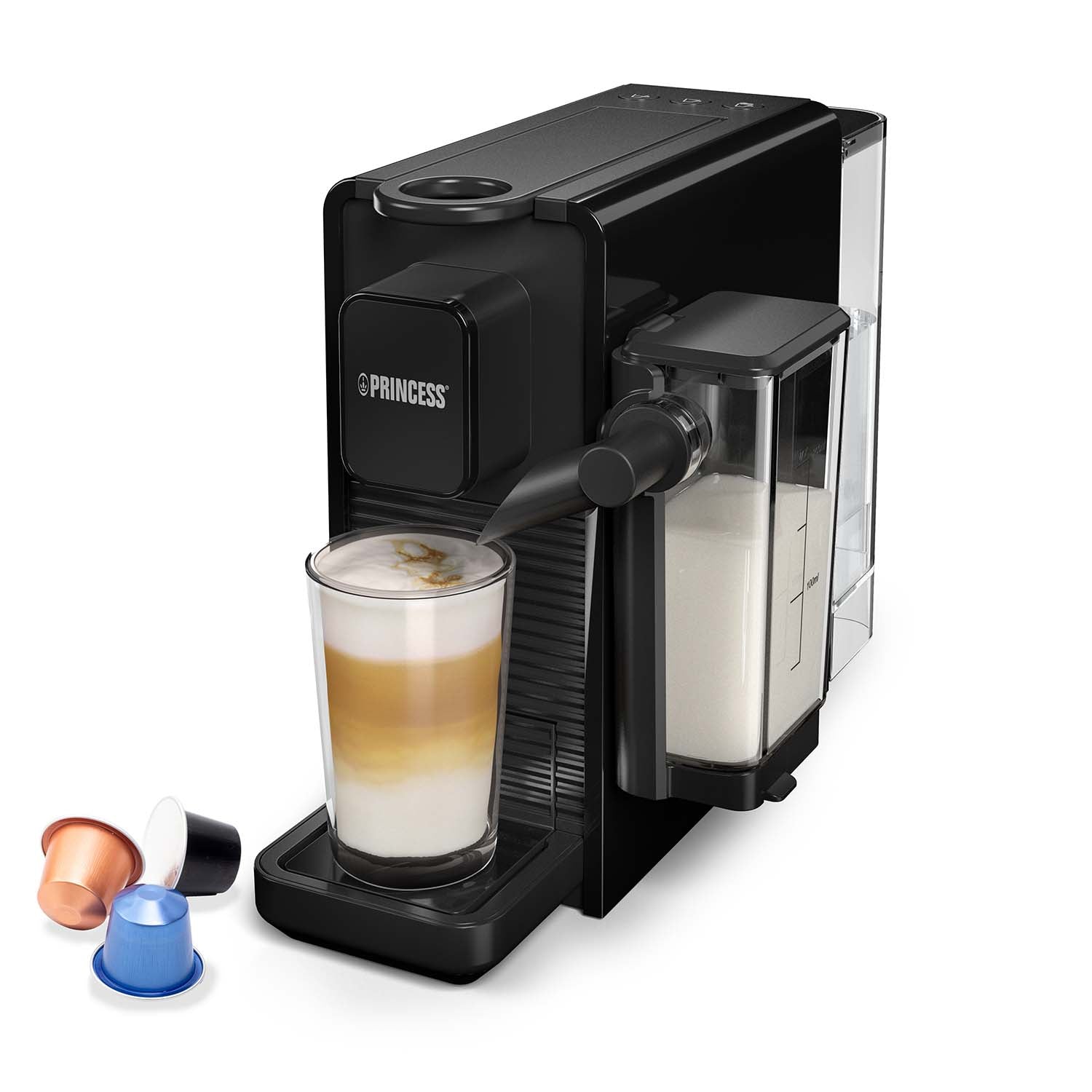 Princess Kapselmaskin Latte Pro 20bar "Nespresso" kompatibel - 249455-Holykitchen