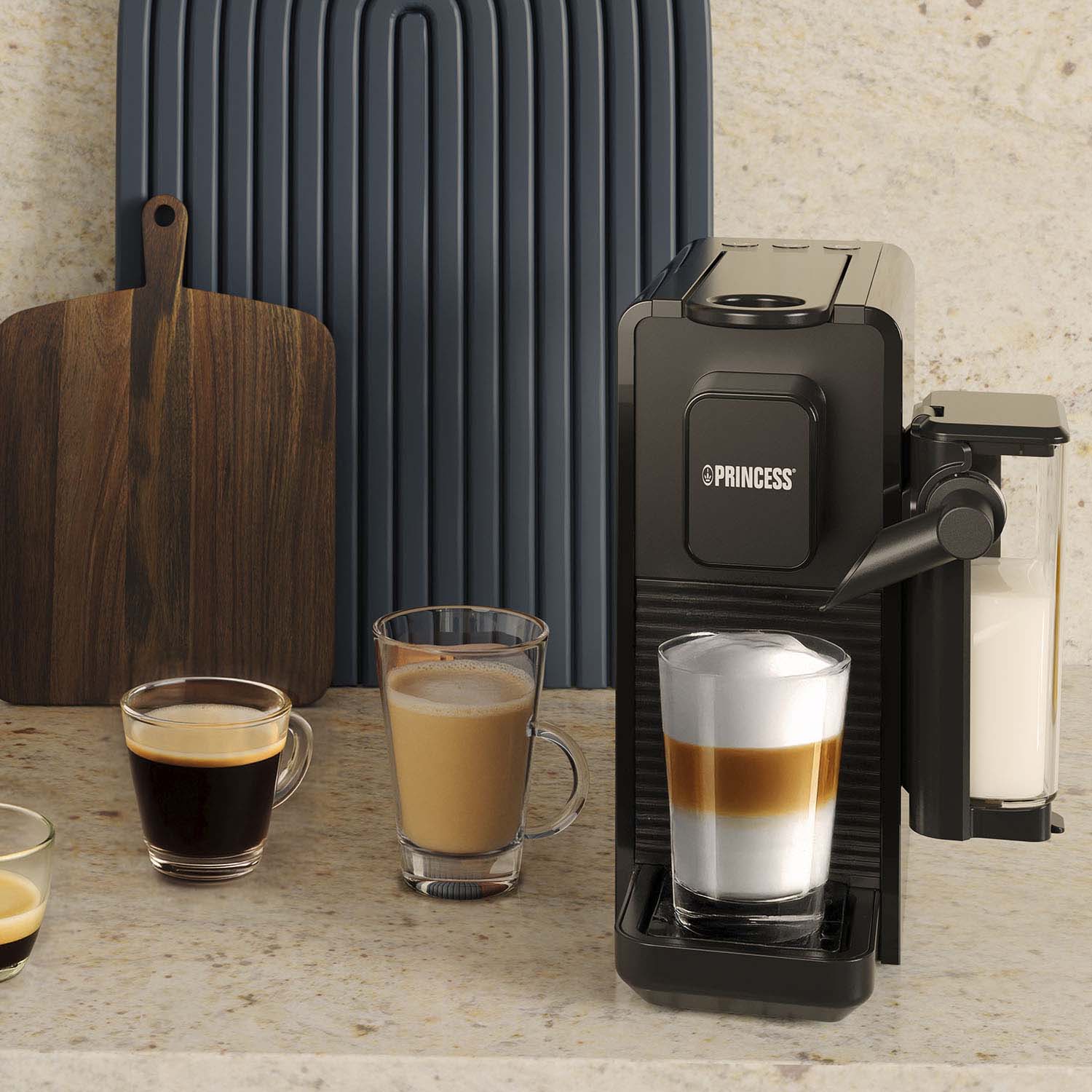 Princess Kapselmaskin Latte Pro 20bar "Nespresso" kompatibel - 249455-Holykitchen