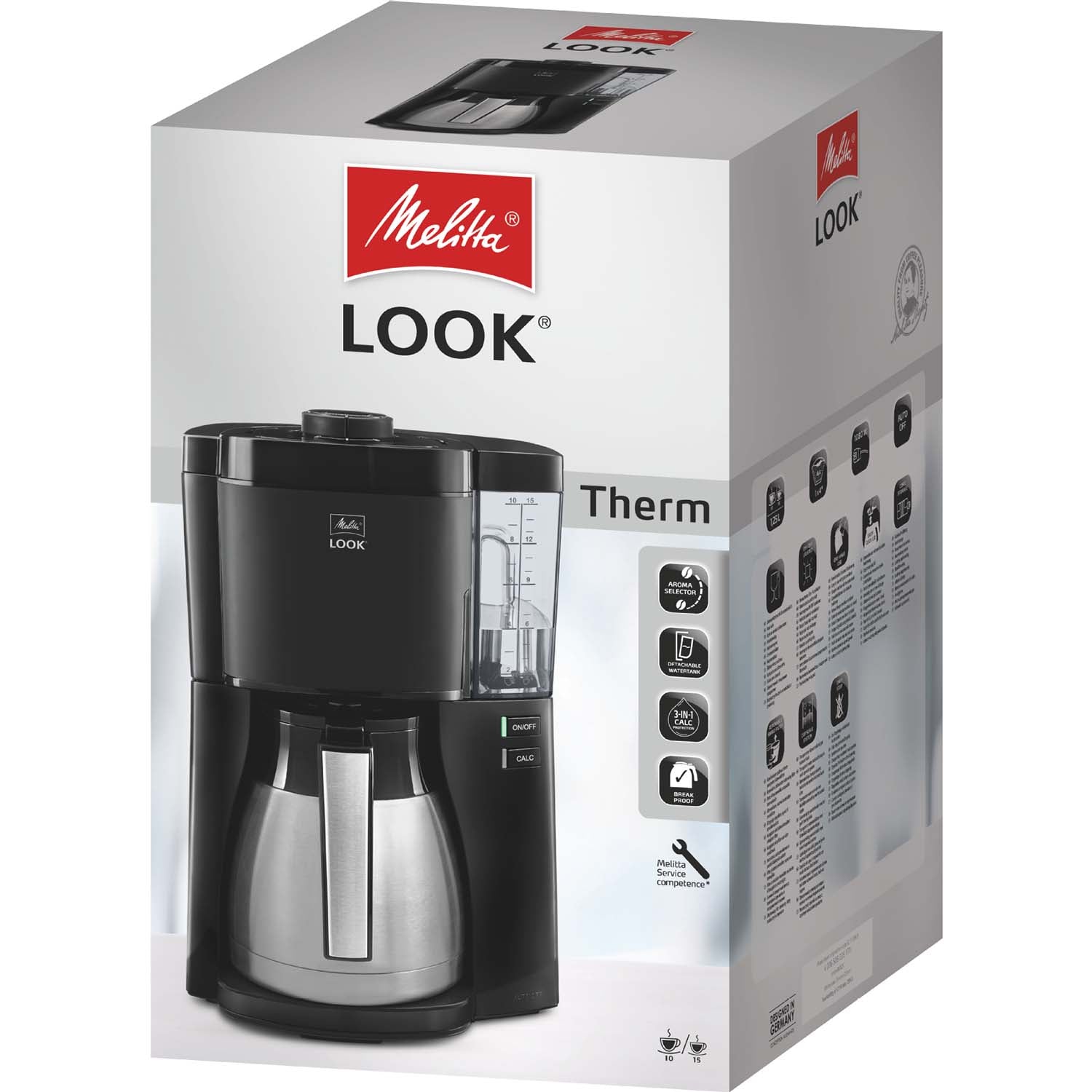 Melitta Termosbryggare LOOK,Svart 1,25l Aroma selector-Holykitchen